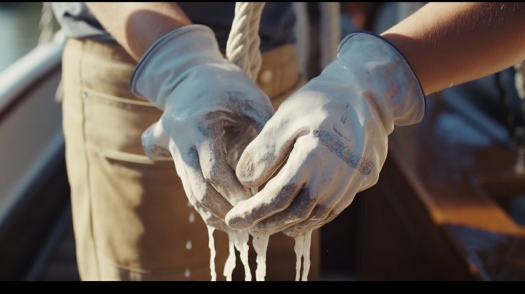 cleaning sailing gloves