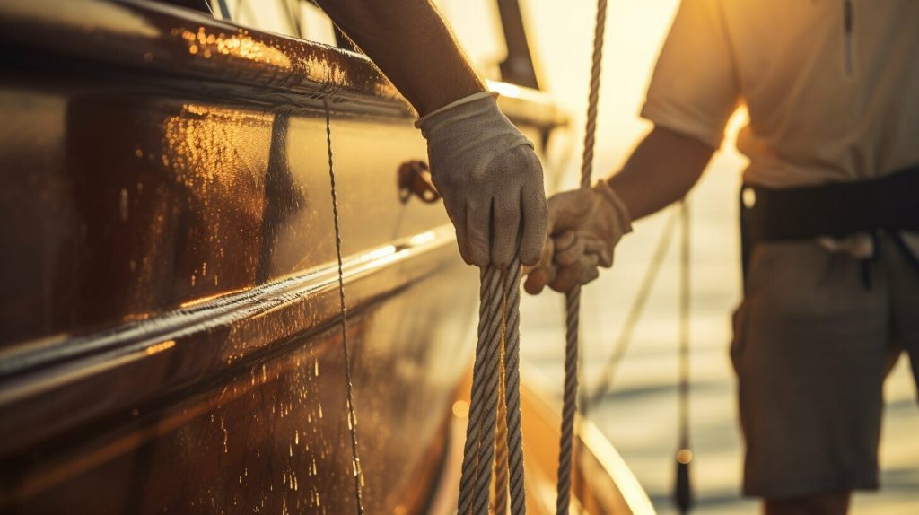 proper cleaning methods for sailboat ropes