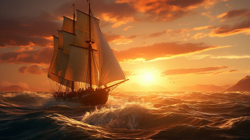 sailing in waves